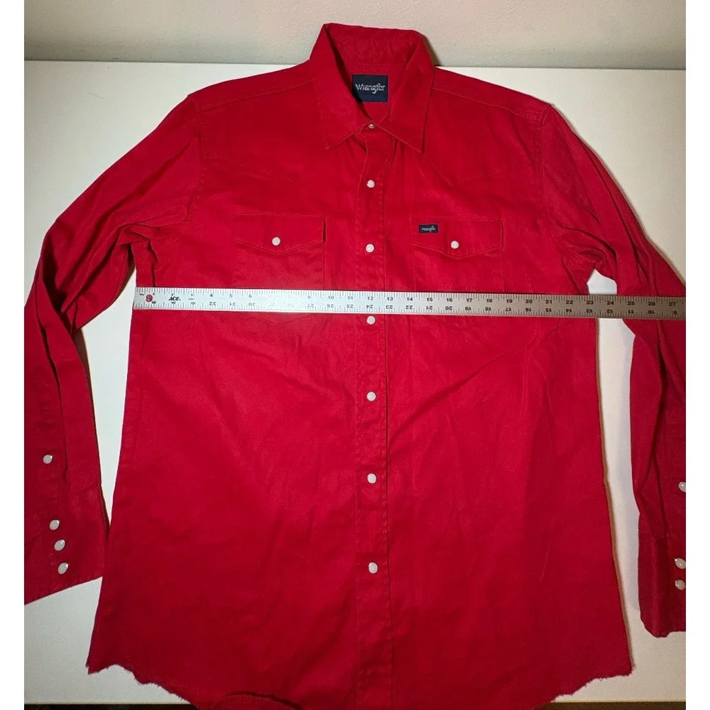 Vintage Men's Wrangler Red Snap Western Shirt | Large